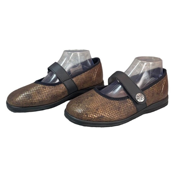 Cosyfeet Shoes Flats Mary Jane Women’s US Size 8 Metalic Comfort Diabetic Shoe - Picture 1 of 15